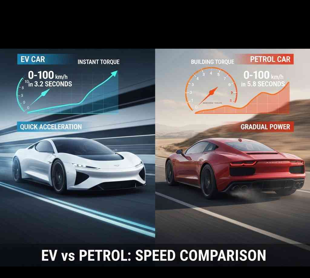 EV vs Petrol Cost Comparison And Speed Comparison 
